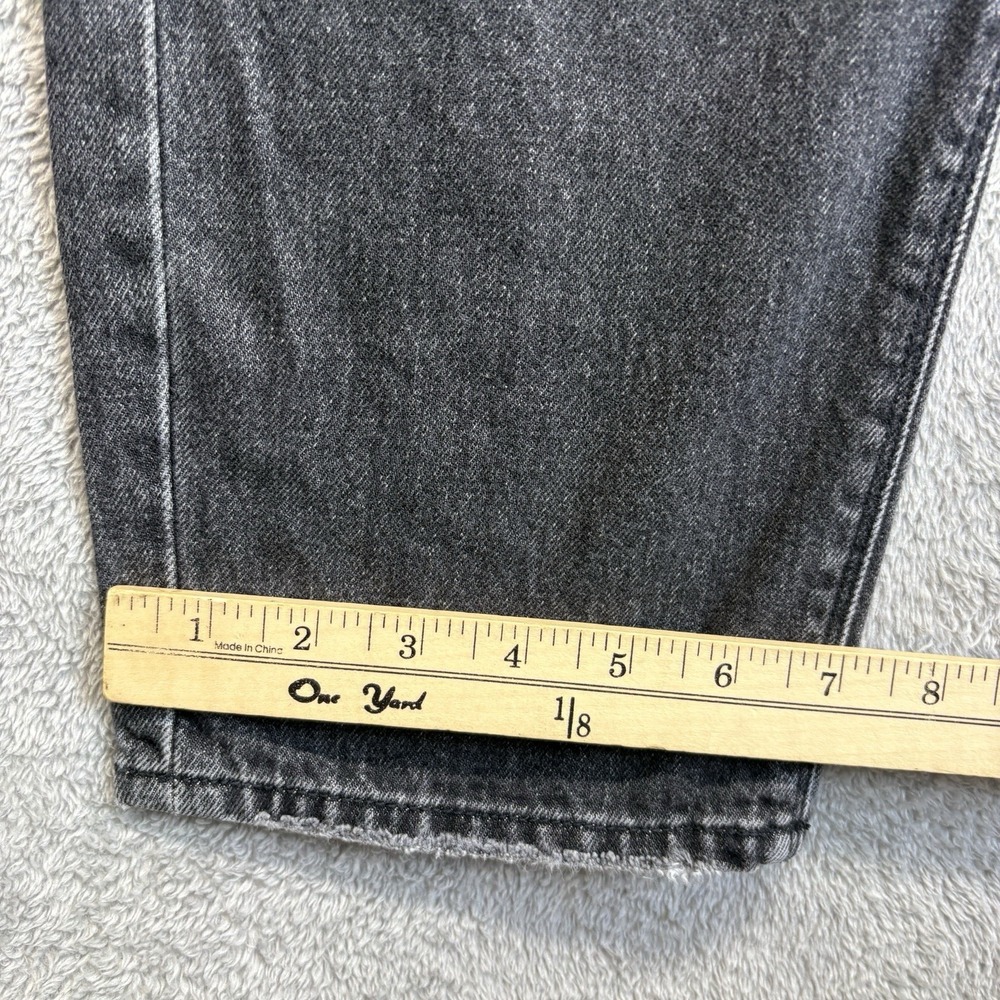 American Eagle Jeans Womens 6 Long Black 90s Boyfriend Button Fly Denim - Picture 7 of 13